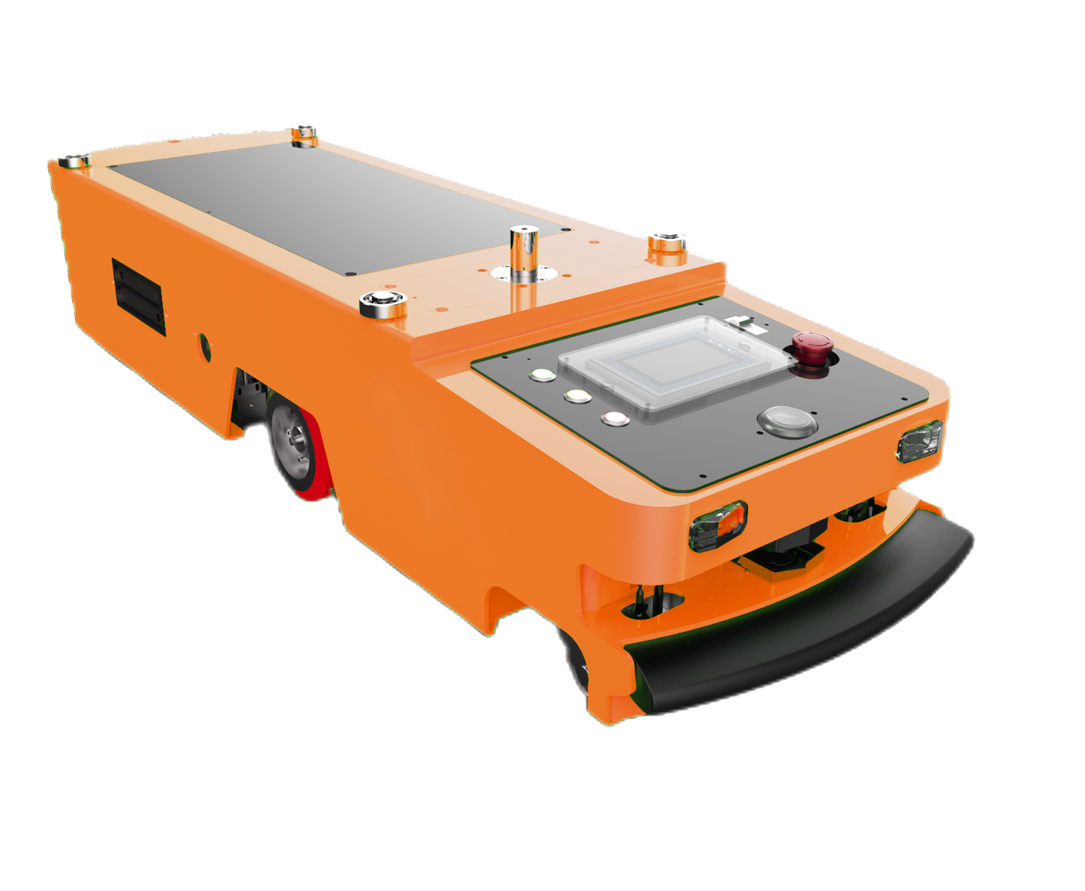 单向二维码导航潜伏牵引式AGV小车 图1