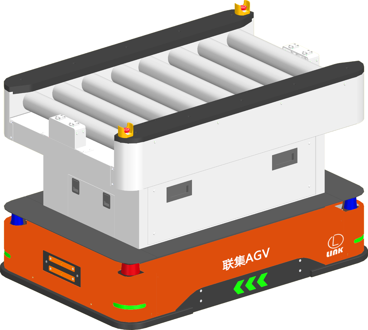 激光Slam导航滚筒式AGV小车500KG 图1