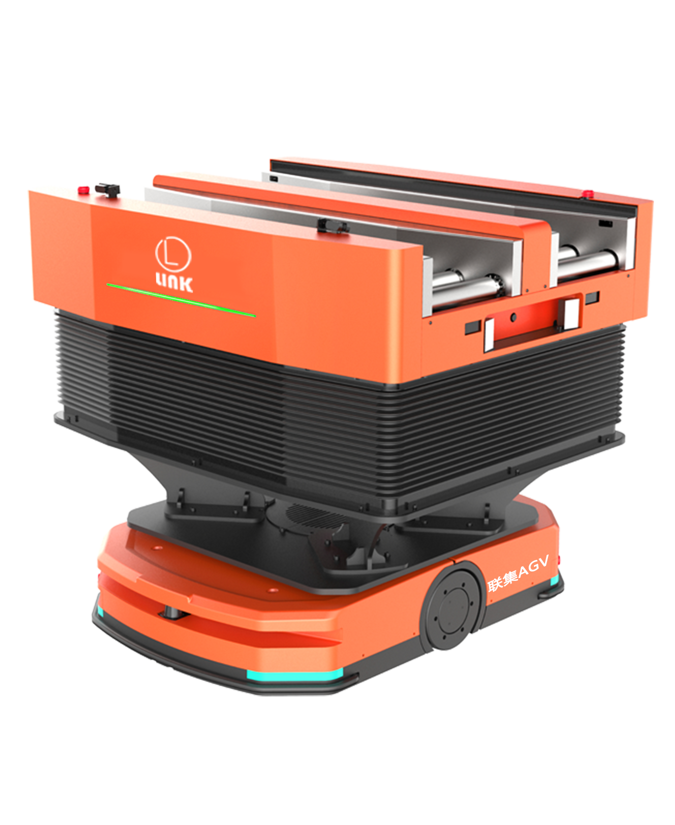 激光Slam导航双排双工位辊筒AGV 图1